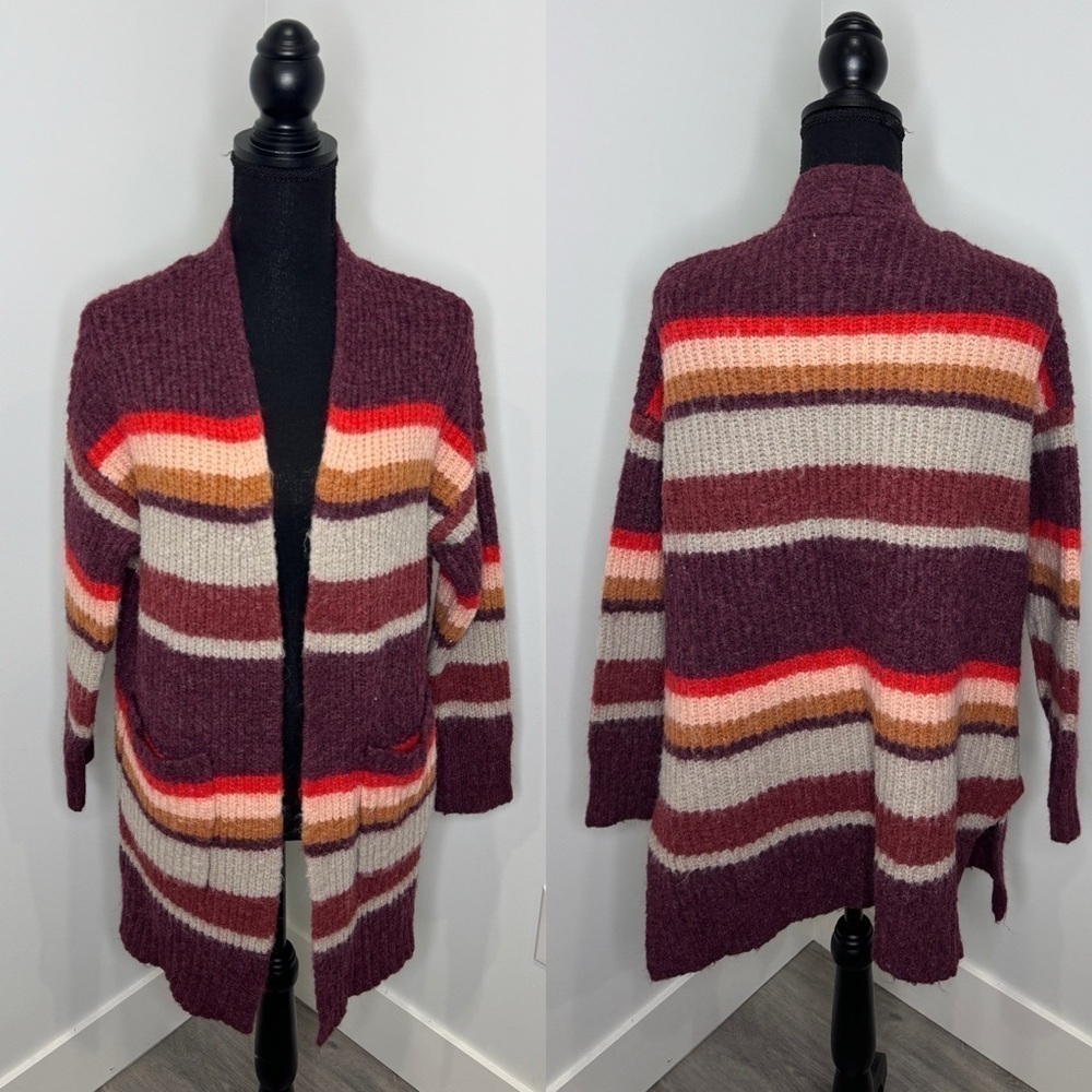 A new day Knit Thick Front Open Women's Cozy Cardigan with Pockets (S)